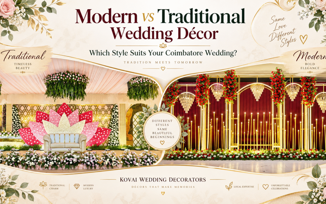 Modern vs Traditional Wedding Décor: Which Style Suits Your Coimbatore Wedding?